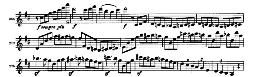 Brahms Symphony 2 orchestral violin excerpt 4th movement