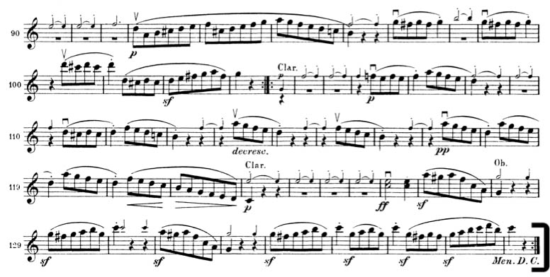 Beethoven Symphony 1 violin orchestral excertptmvt 3.2