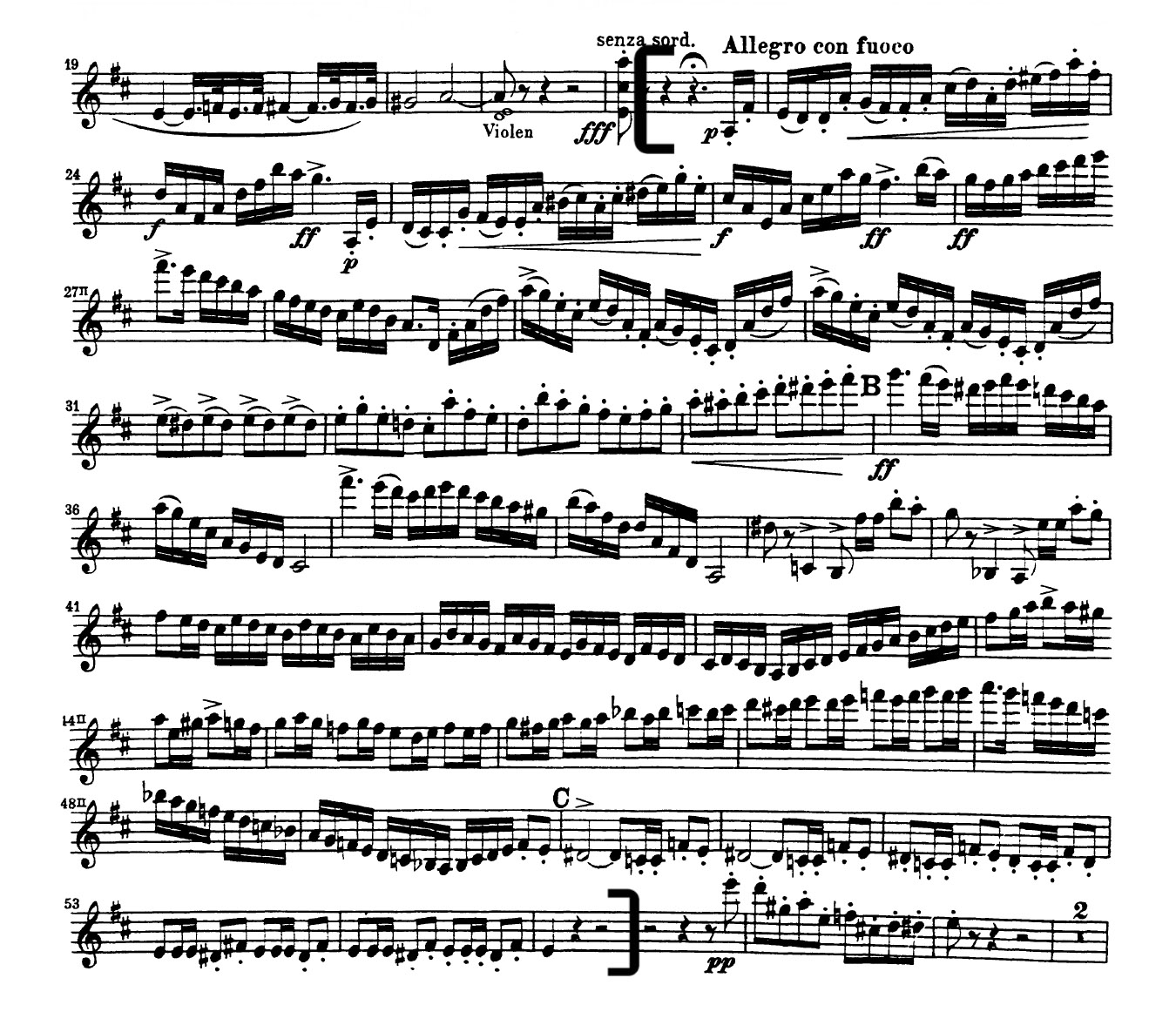 Orchestral excerpts violin clearance