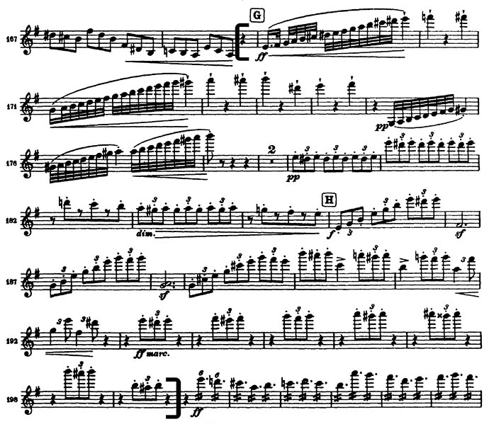 Brahms symphony 4 mvt IV violin excerpt