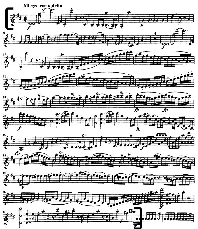 Mozart 35 violin excerpt mvt 1