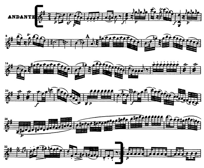 Mozart Symphony 35 violin excerpt