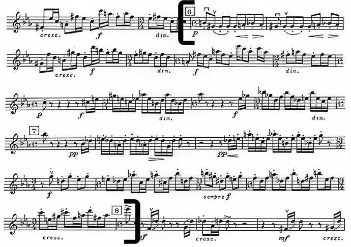 Rachmaninoff Symphonic Dances violin excerpt