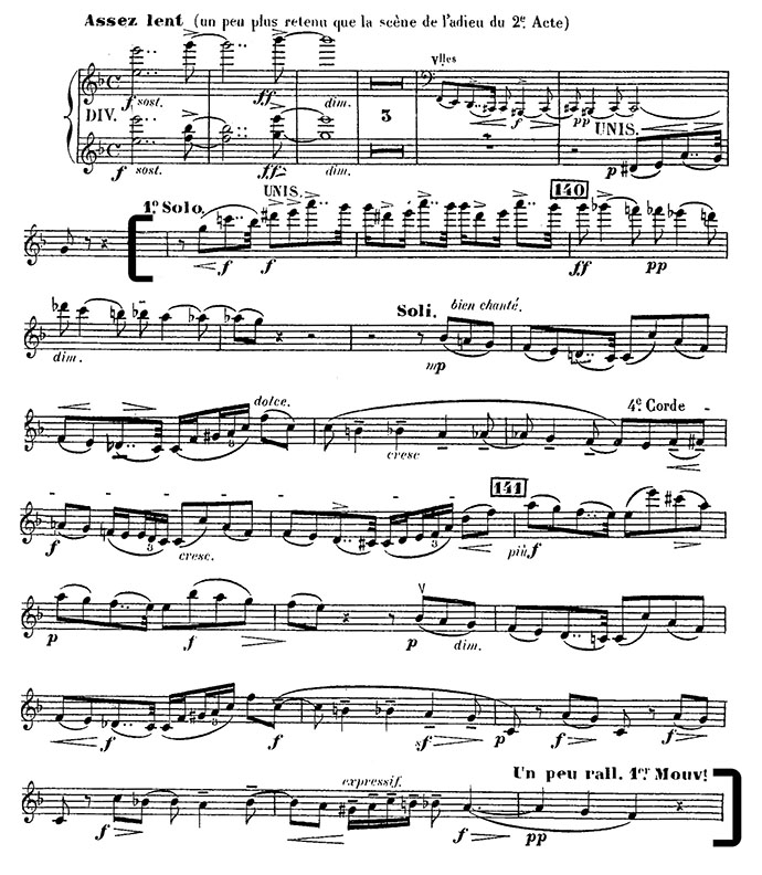 Massenet Werther violin excerpt